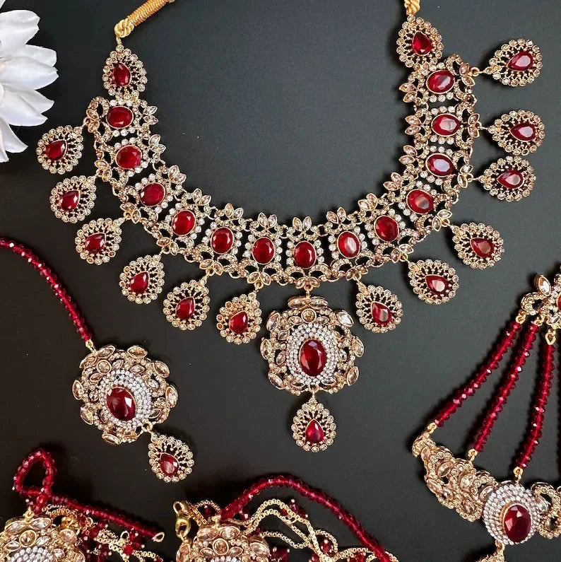 Heavy Bridal Jewelry Set Heavy Bridal Jewelry Set zamzaria 