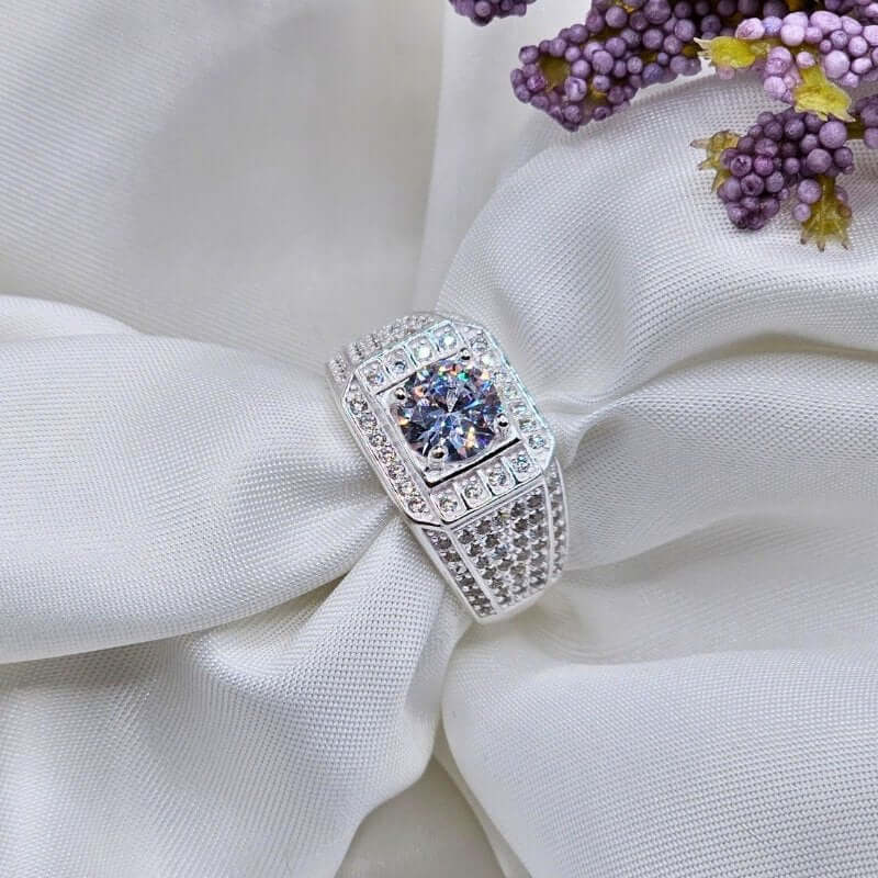 Diamond Cut Silver Italian Ring
