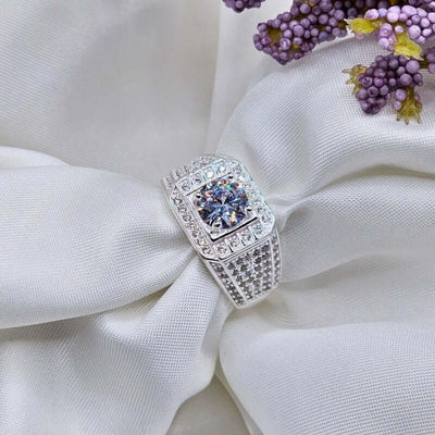 Diamond Cut Silver Italian Ring