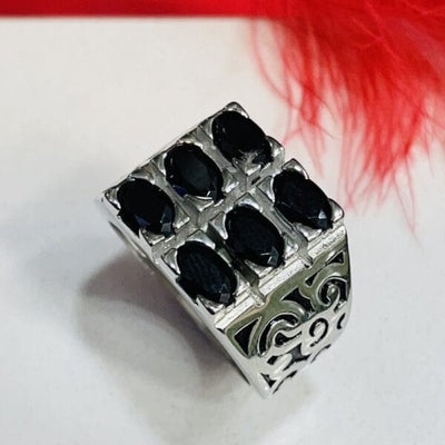 Royal Grid Silver Ring For Men's Royal Grid Silver Ring For Men's zamzaria 