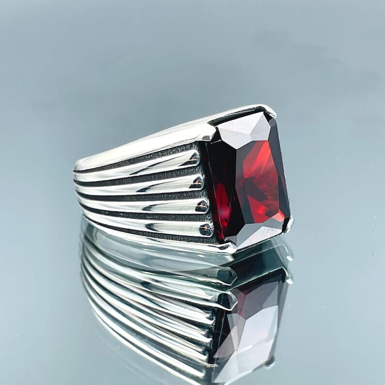 Lava Crest Sillver Ring For Men's Lava Crest Sillver Ring For Men's zamzaria 