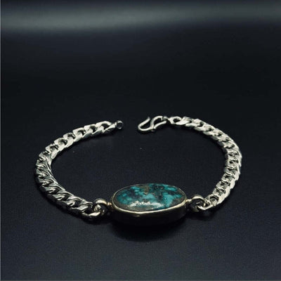 Men’s Aqeeq Stone Silver Bracelet Men’s Aqeeq Stone Silver Bracelet zamzaria 