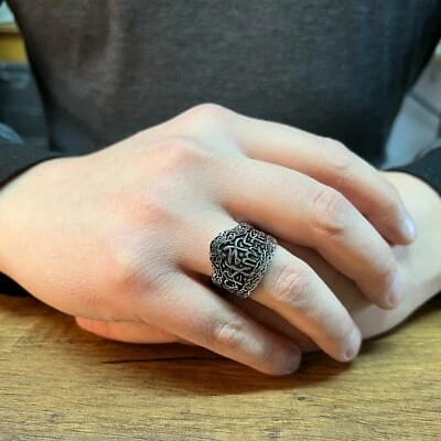 Islamic Silver Ring 925 Sterling Silver Ring Islamic Silver Ring 925 Sterling Silver Ring zamzaria 