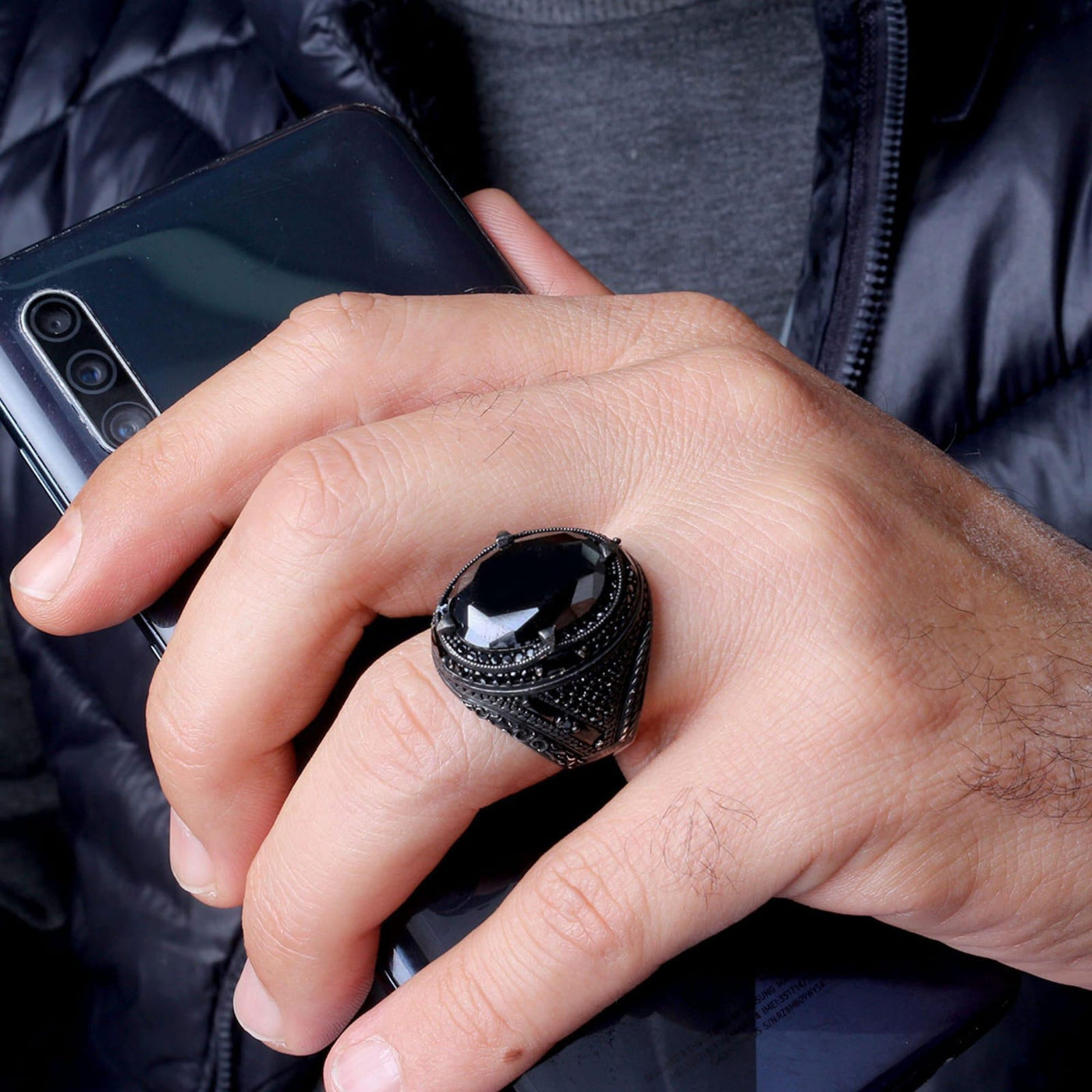 Orkan Turkish Silver Ring For Men's Orkan Turkish Silver Ring For Men's zamzaria 