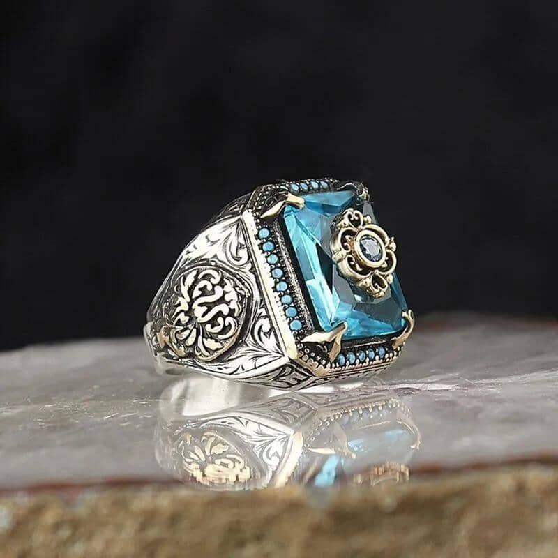 Turkish Luxury Turkish Silver Ring for Men's Luxury Turkish Silver Ring for Men's zamzaria 