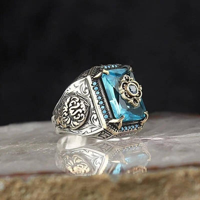 Turkish Luxury Turkish Silver Ring for Men's Luxury Turkish Silver Ring for Men's zamzaria 