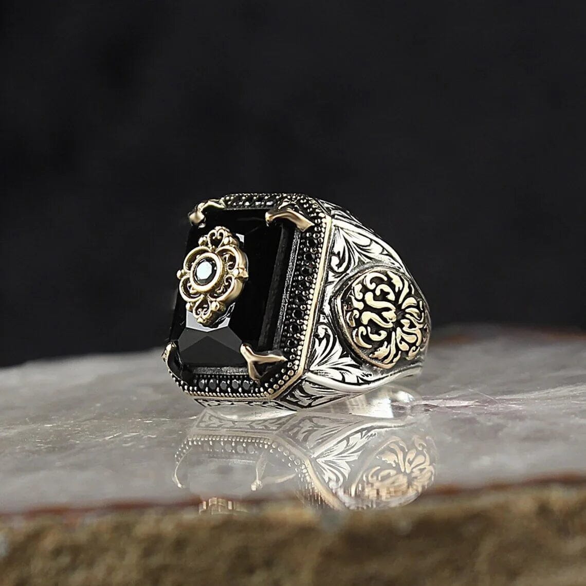 Turkish Luxury Turkish Silver Ring for Men's Luxury Turkish Silver Ring for Men's zamzaria 
