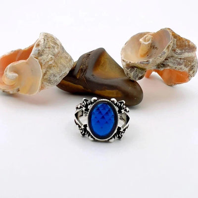 Sultan’s Sapphire Silver Ring For Men's Sultan’s Sapphire Silver Ring For Men's zamzaria 