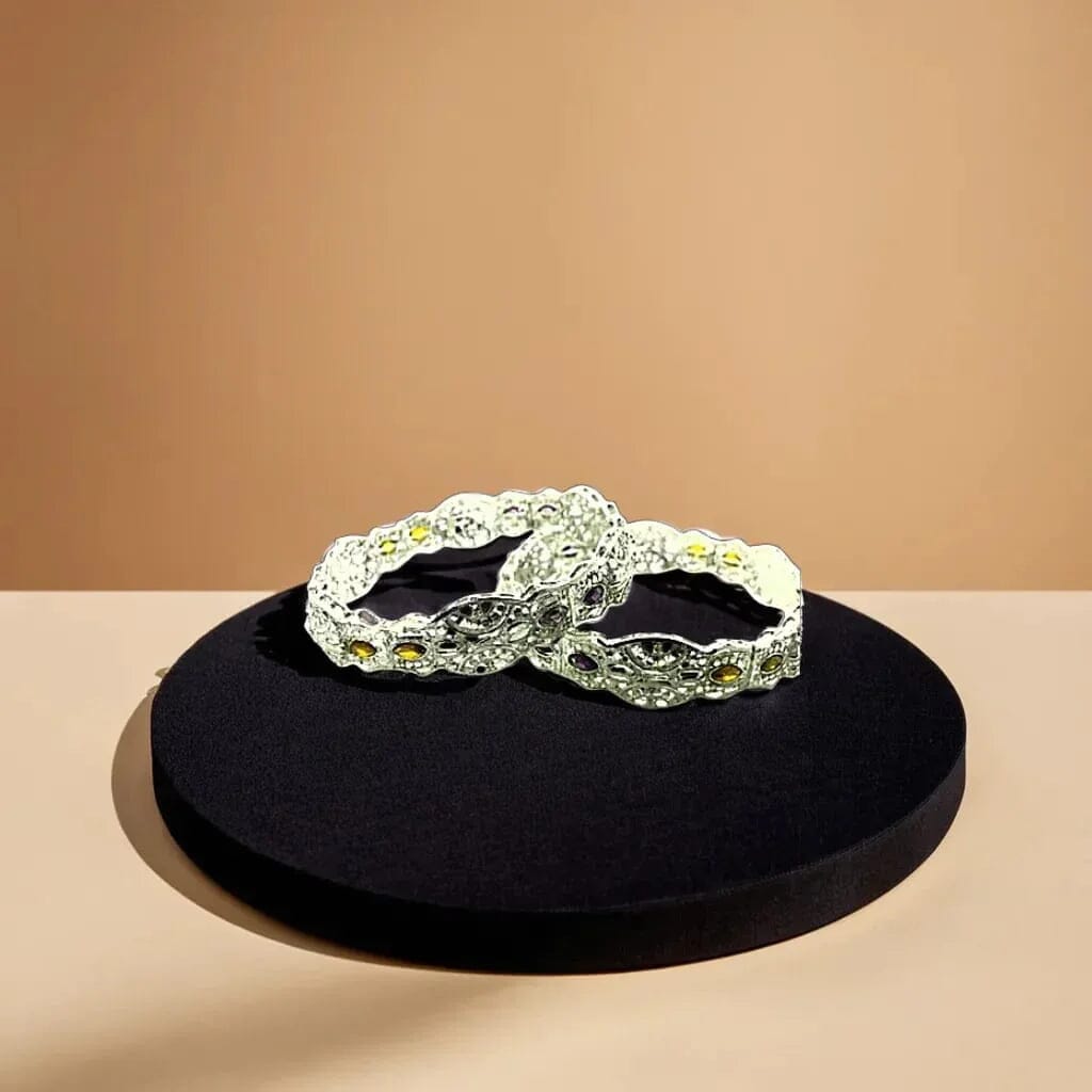 Natural Gemstone Silver Bangle For women Natural Gemstone Silver Bangle for women My Store 