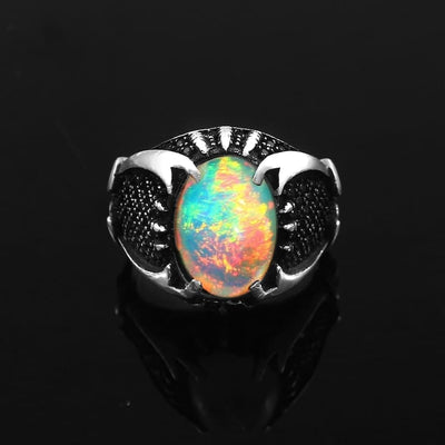 Dragon’s Flame Silver Ring For Men's Dragon’s Flame Silver Ring For Men's zamzaria 