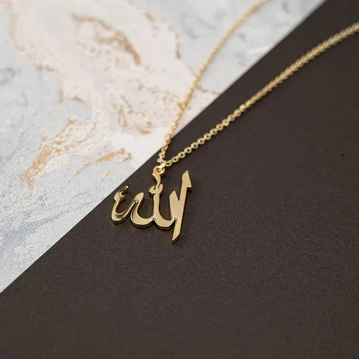 ALLAH PENDANT NECKLACE ALLAH PENDANT NECKLACE zamzaria Gold 